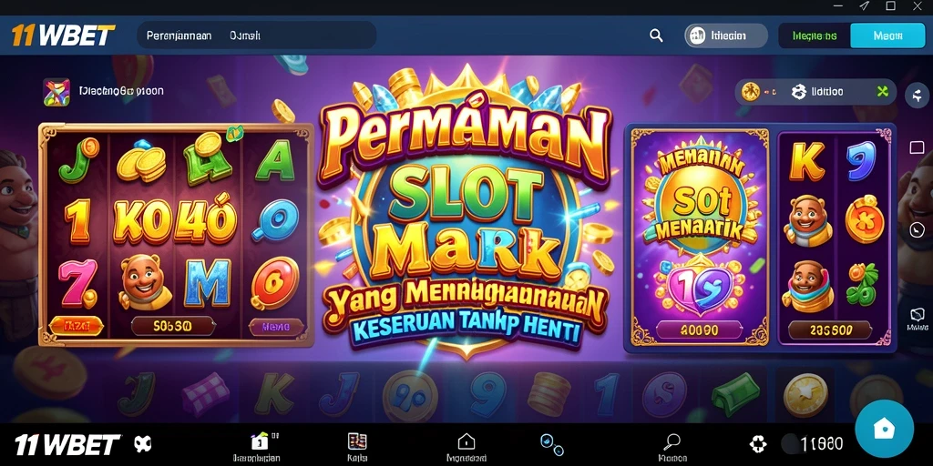 Tampilan utama game Slot 11WBET yang penuh warna dan menarik.