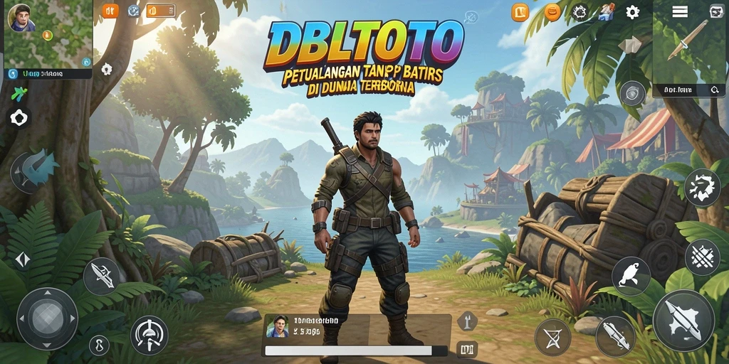 Tampilan gameplay DBLTOTO yang menampilkan kebebasan menjelajahi dunia terbuka.