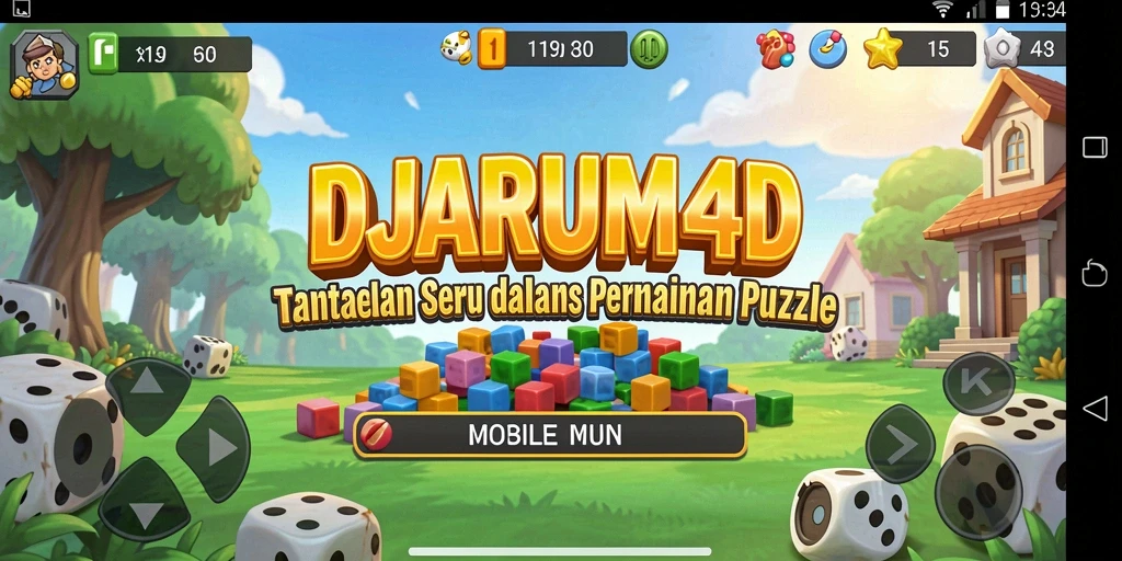 Tampilan gameplay seru dalam permainan Puzzle DJARUM4D.