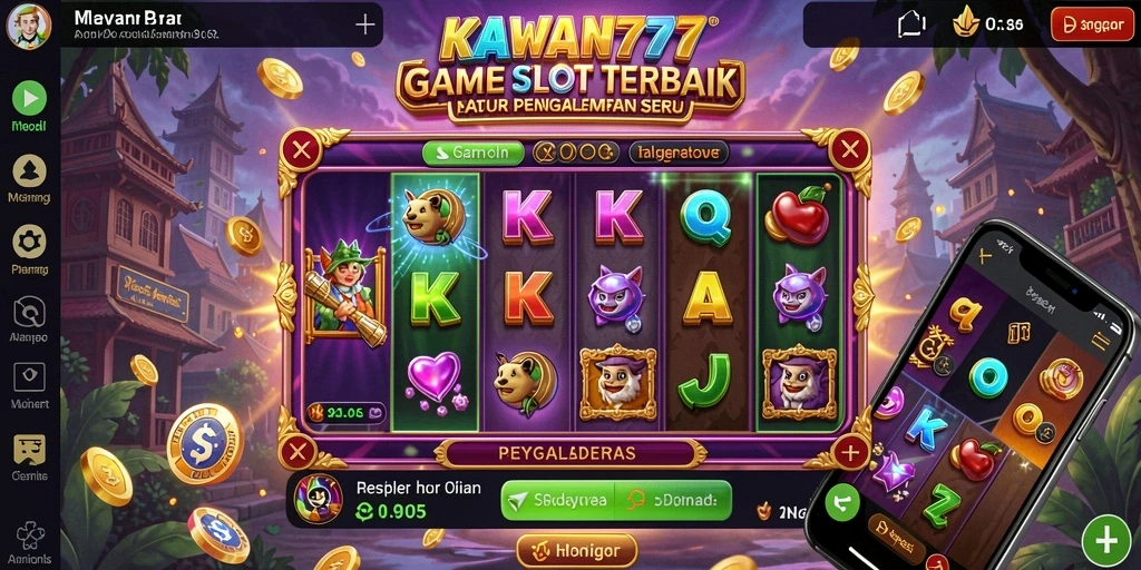 Tampilan gameplay seru KAWAN777 dengan tema slot menarik.
