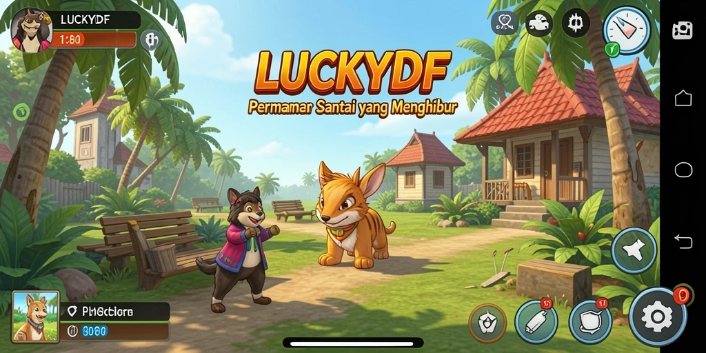 Screenshot gameplay LUCKYDF menampilkan keseruan permainan yang menghibur.
