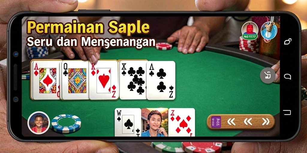 Screenshot gameplay Gaple menampilkan tantangan seru dan interaksi pemain.