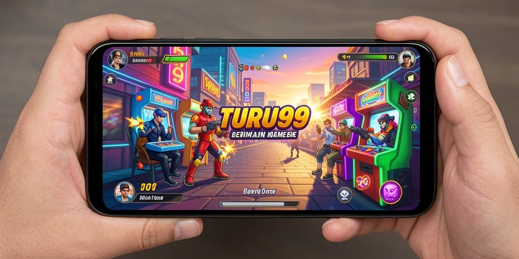 Tampilan aksi seru dalam screenshot game Arcade TURU99.