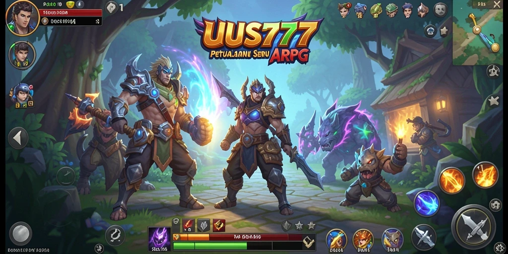 Tampilan aksi seru dari gameplay ARPG UUS777.