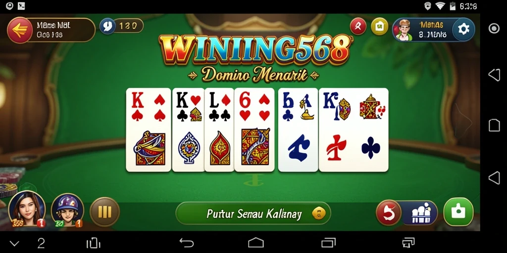 Tampilan menarik dari gameplay domino dalam WINNING568.