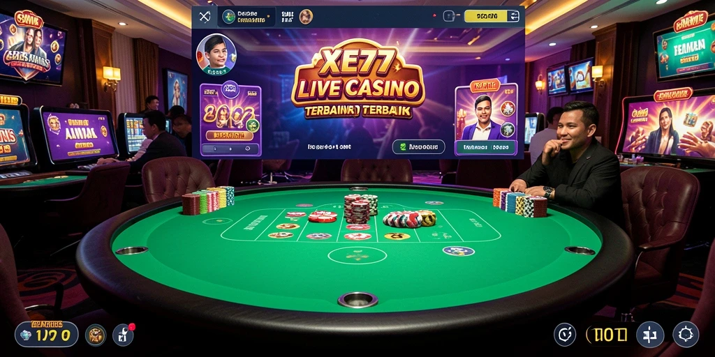 Tampilan gameplay XE77 yang mengasyikkan di Live Casino.